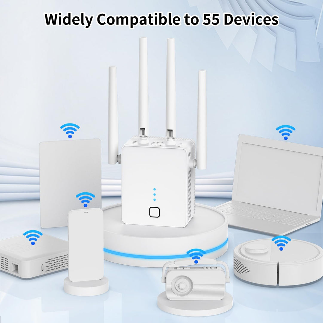 Extensor WiFi amplificador WiFi más rápido 1200 Mbps de
