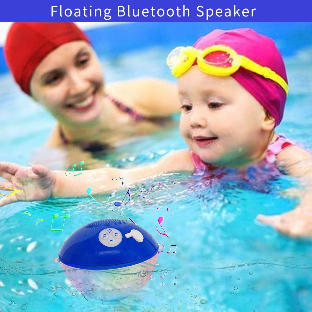 Altavoces Bluetooth con luces coloridas, portátil, con nivel de pro...