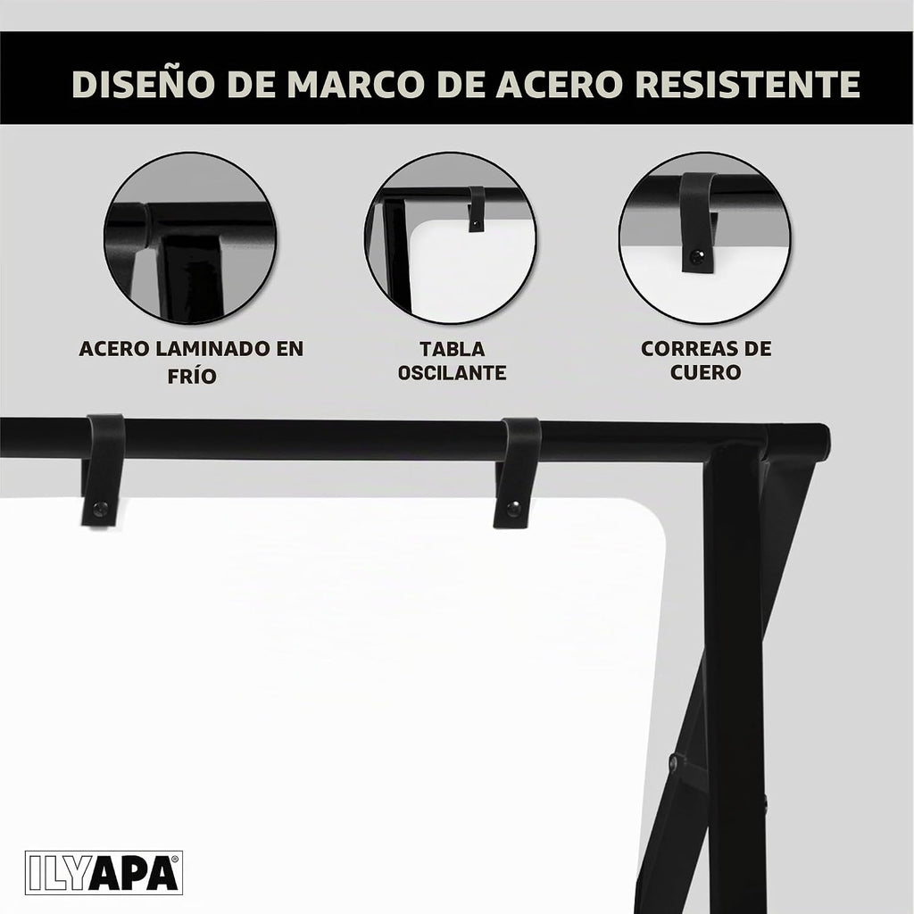 Ilyapa Letrero de metal con marco A, pizarra blanca, 24 x 30 pulgadas, para