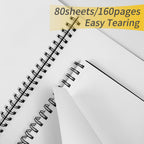 Cuaderno espiral sin forro de 8.5 x 11 pulgadas, diario en