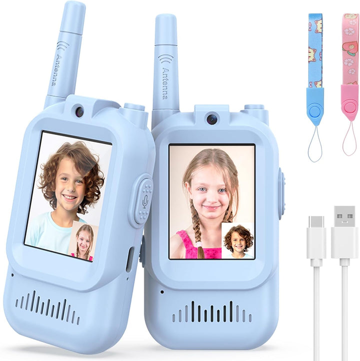 Walkie Talkies para niños, paquete de 2, radios bidireccionales rec...