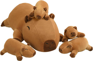 TOYSYM Capybara - Bonita almohada de peluche de Capybara con 4 pelu...