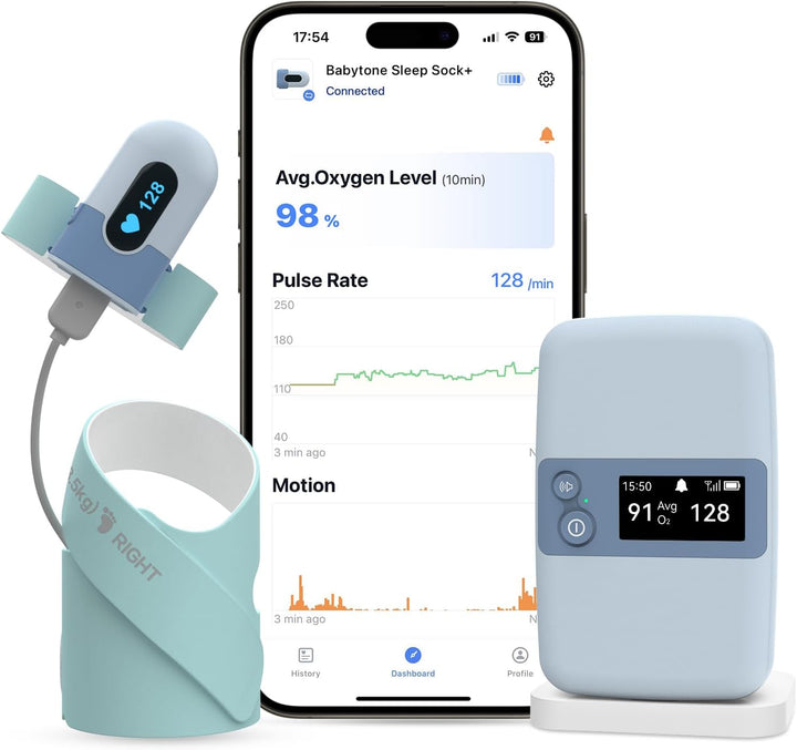 Babytone Monitor de sueño para bebé con estación base