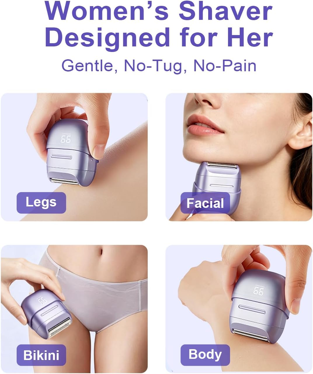 UNIMIKO Afeitadora eléctrica para mujer, impermeable, mini maquinil...