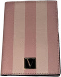 Victoria's Secret Cartera para pasaporte de piel sintética a rayas rosas