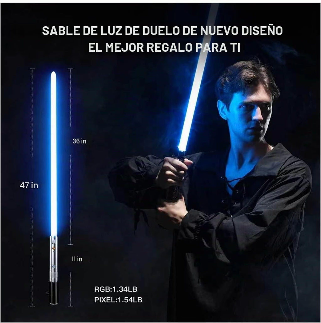 BSTSABER Sable de luz, suave oscilación de duelo, sable de luz de duelo/control de botón