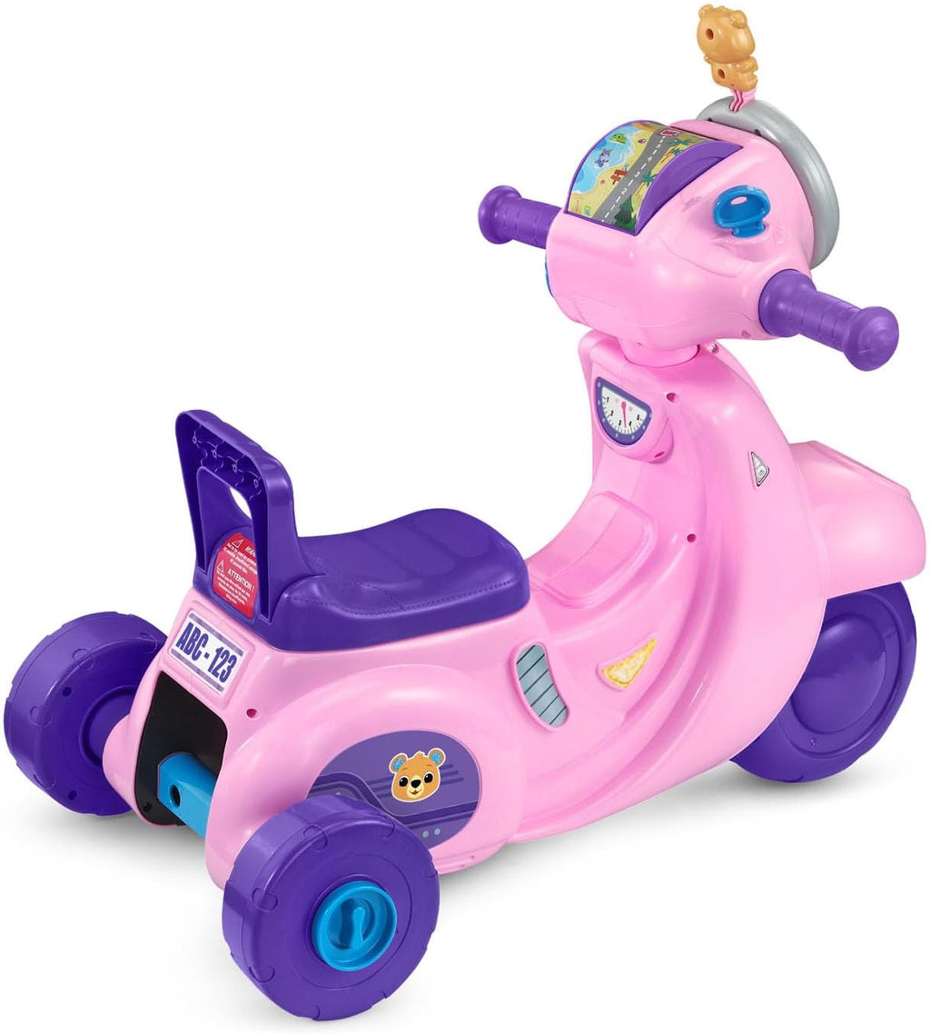 VTech Scooter Map and Go 2 en 1 para niños pequeños, color rosa