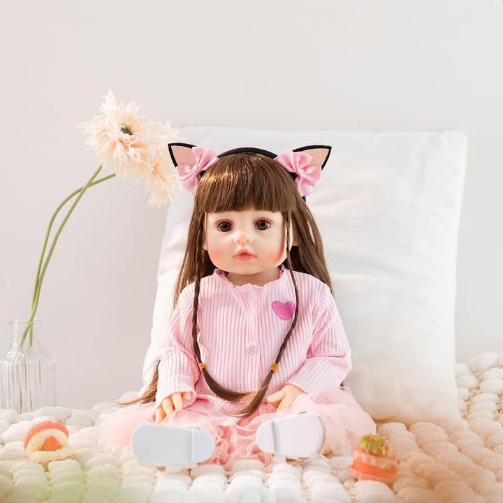 PUAMUBUA Muñecas Reborn de silicona de 22 pulgadas, muñeca de bebé...