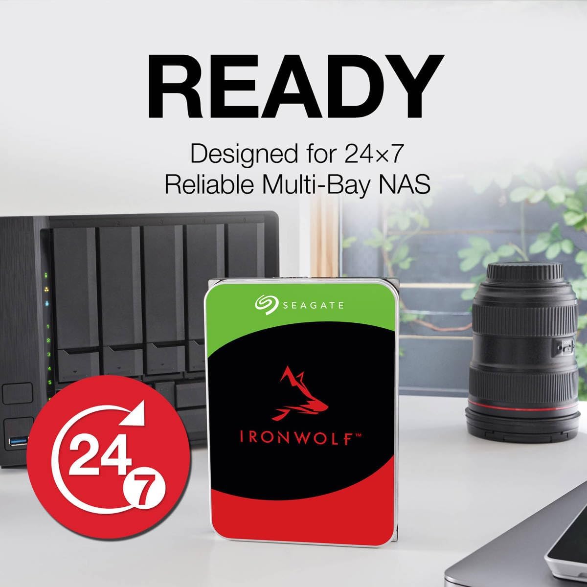 Seagate IronWolf SATA III - Disco duro interno NAS de 3.5", 5400 RP...