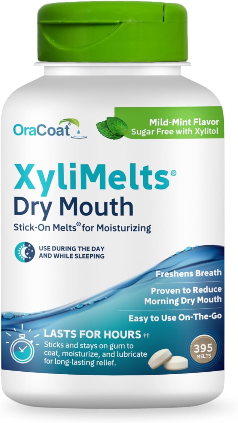 Oracoat XyliMelts para la boca seca de noche o día - Discos adhesiv...