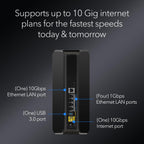 NETGEAR Nighthawk WiFi 7 Router RS700S, hasta 3500 pies cuadrados, 19 Gbps, 19.0 Gbps
