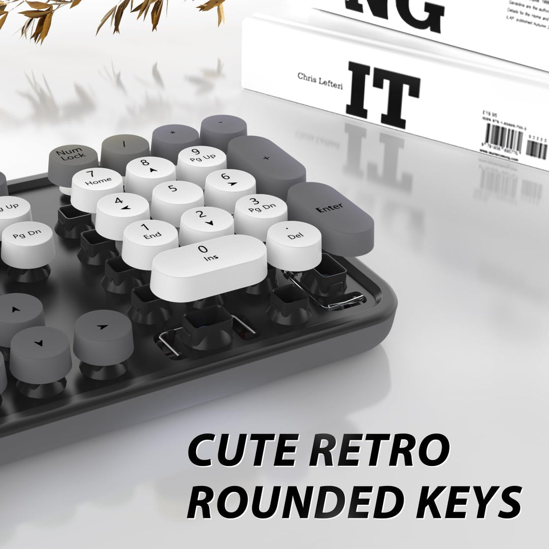 Teclado y ratón inalámbricos, KOOTOP lindo teclado y ratón, teclado...
