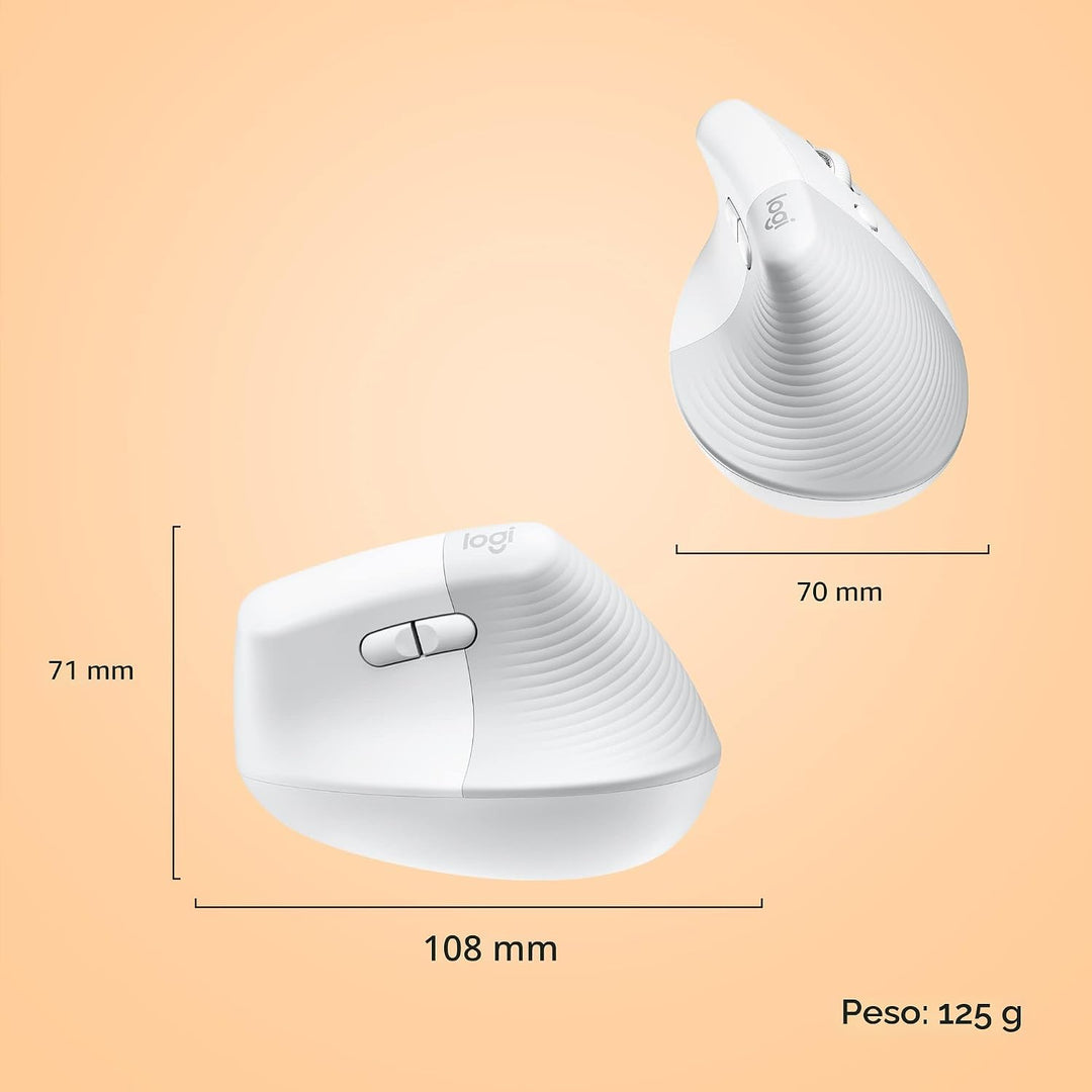 Logitech Mouse ergonómico vertical inalámbrico para Mac, Bluetooth,...