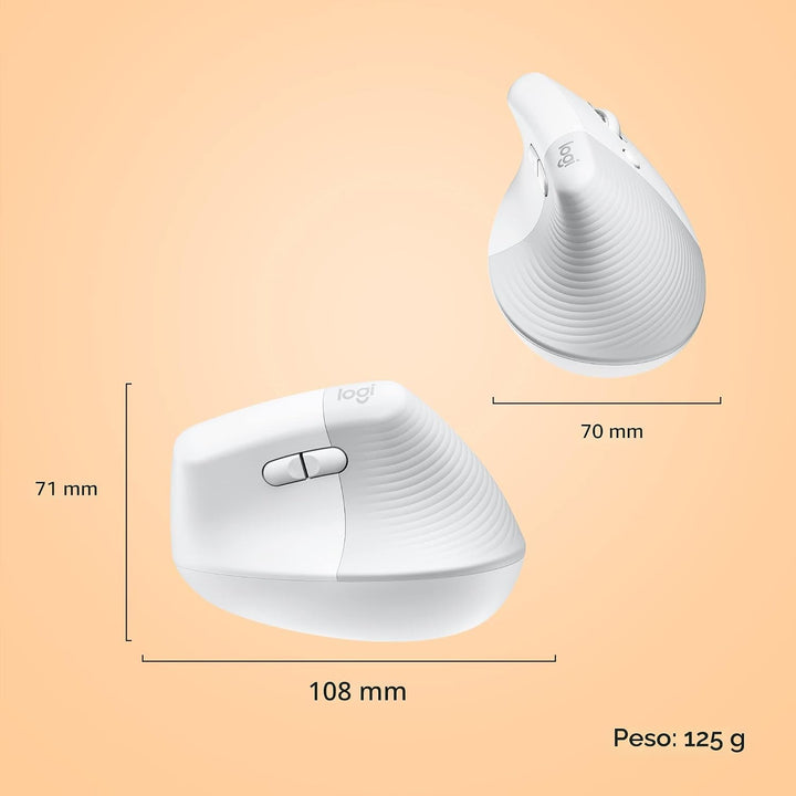 Logitech Mouse ergonómico vertical inalámbrico para Mac, Bluetooth,...