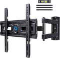 Pipishell Soporte de pared para TV de movimiento completo para la mayoría de televisores planos y curvos de 26 a 60 pulgadas de hasta 77 libras, altura de soporte ajustable, brazo articulado único,