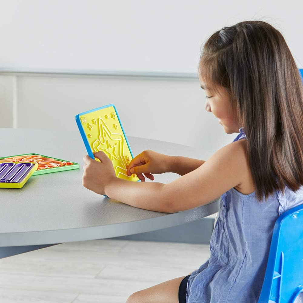 hand2mind Tableros de laberinto consciente, juguetes sensoriales táctiles para niños pequeños, artículos para aliviar la ansiedad, suministros de esquina tranquila, herramientas de regulación