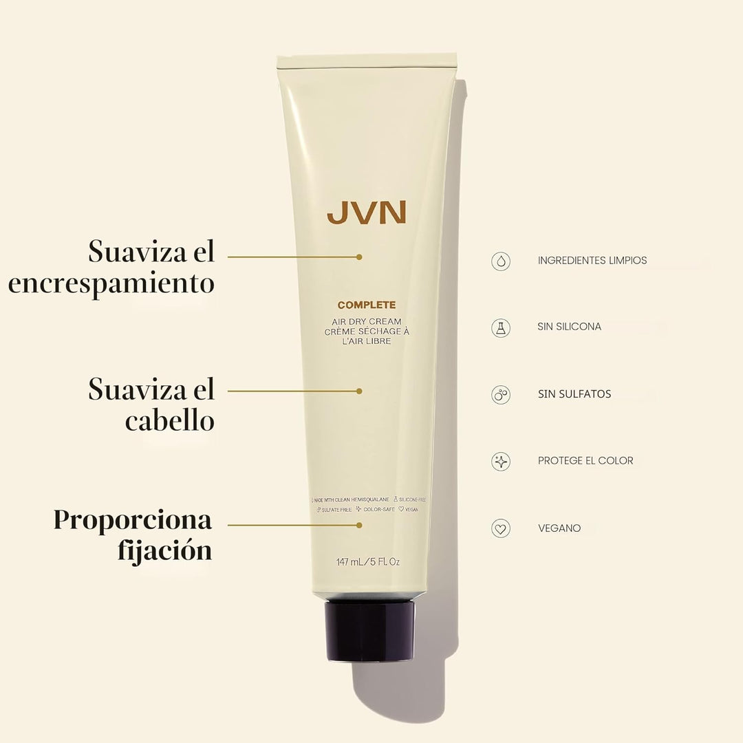 JVN No Heat - Crema completa de secado al aire, 5 onzas líquidas, l...