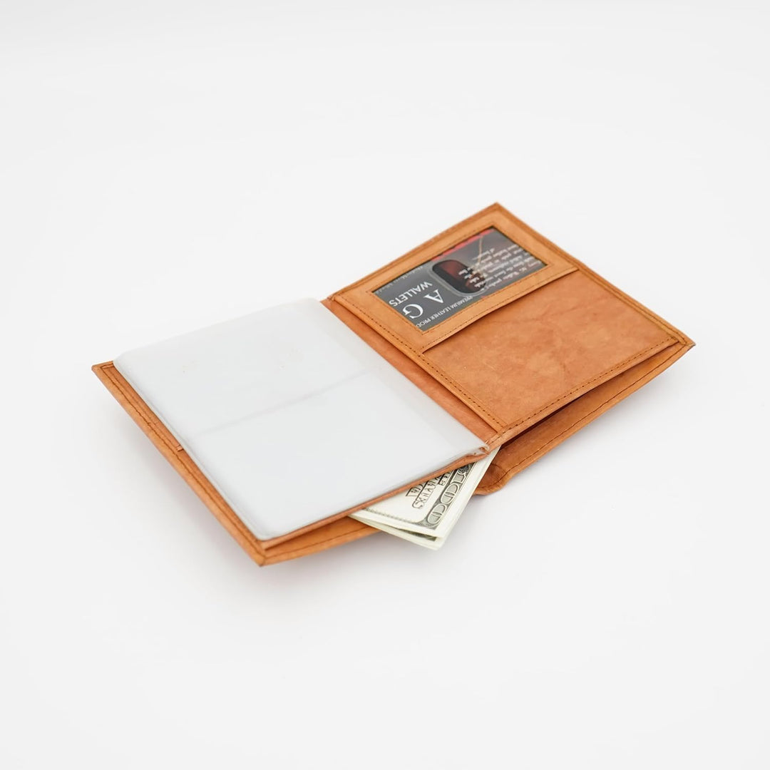 AG Wallets Cartera europea hipster de piel con bloqueo de señal RFI...