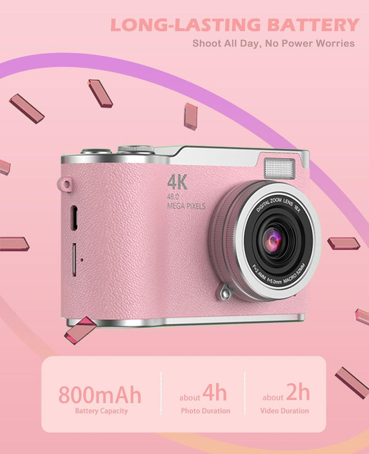 HEYMAO Cámara digital para niños, cámara digital 4K para fotografía...