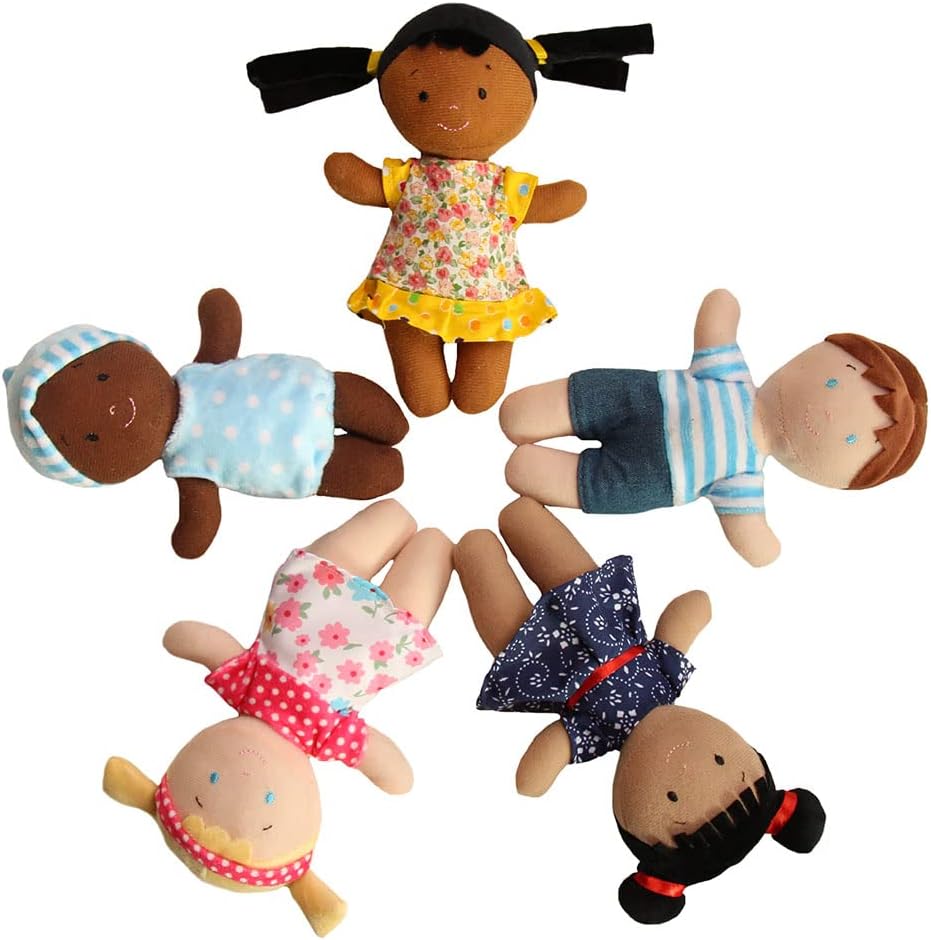 Snuggle Stuffs Canasta de Amigos de Peluche Diversidad Multicultura...
