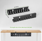 KEEGH Bandeja de organización de cables para debajo del escritorio, 32