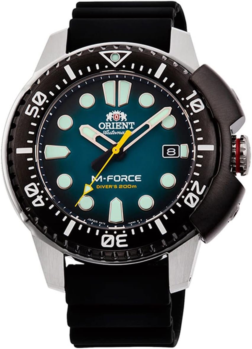 ORIENT Orient RA-AC0L04L M-Force Delta - Reloj de buceo automático para hombre con correa de goma, esfera azul