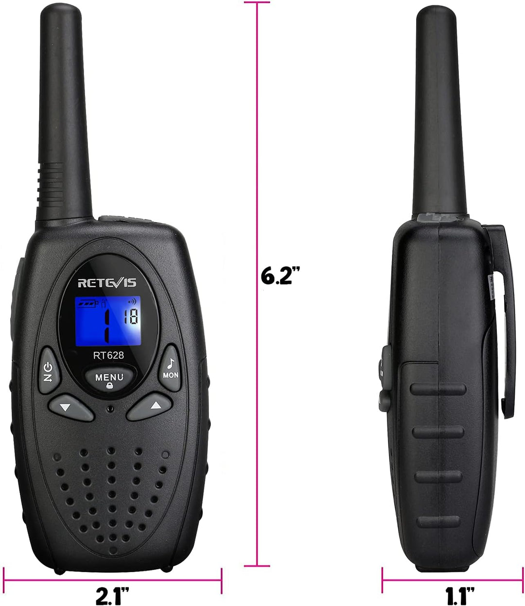 Retevis RT628 Walkie Talkies para niños, Walky Talky, bloqueo de te...