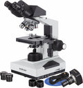 AmScope Microscopio binocular del estudiante B490B-5M, cámara de 5MP