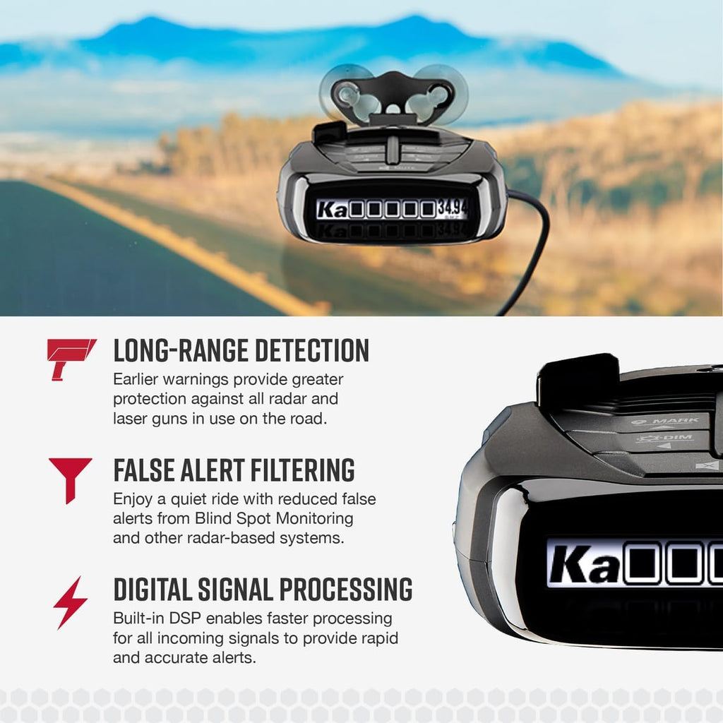 Detector de Radar Láser Cobra RAD 480i Detección de Largo