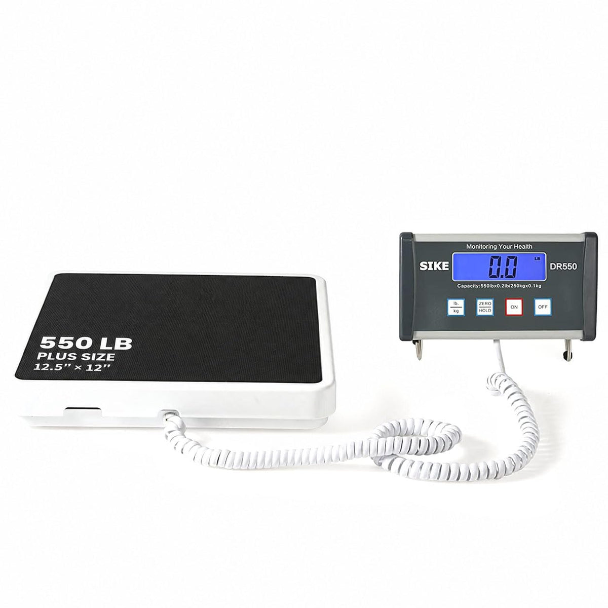 SIKE - Báscula digital para médicos, báscula de peso de suelo de 550 libras de capacidad