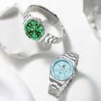 OLEVS Reloj Femenino Clásico de Mujer para Damas Análogo Acero Inoxidable Resistente al Agua Luminosa Día Fecha Dos Tonos de Fácil Lectura en la Muñeca
