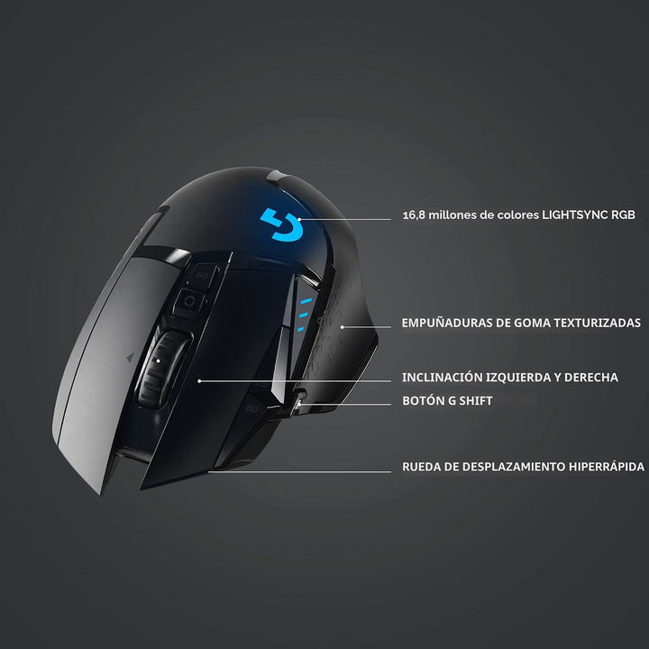 Ratón inalámbrico para juegos Logitech G502 Lightspeed con sensor H...
