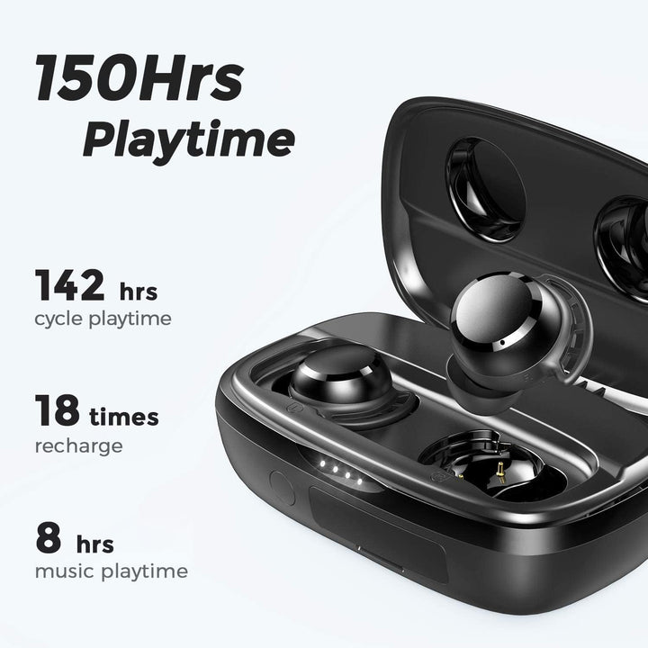Tribit Auriculares inalámbricos, 110 horas de reproducción, Bluetoo...