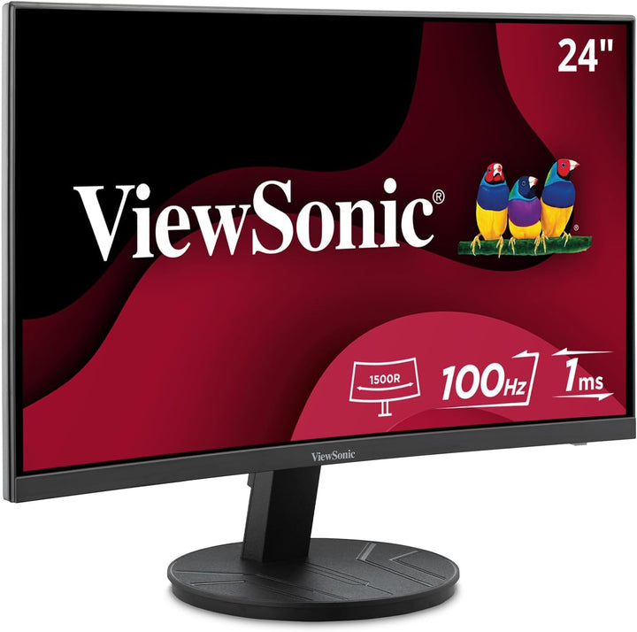 ViewSonic VA2416C Monitor curvo Full HD 1080p de 24 pulgadas sin ma...