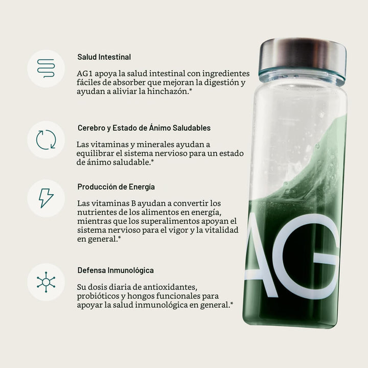 AG1 Athletic Greens - Suplemento en polvo, mejora la salud intestin...
