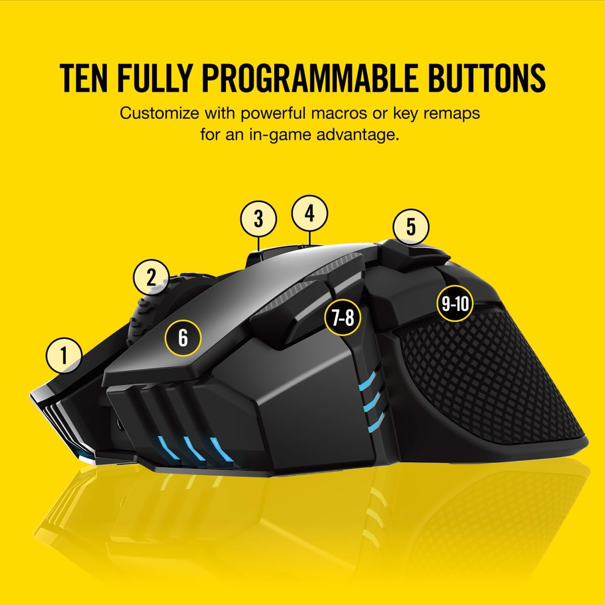 Corsair IRONCLAW RGB mouse inalámbrico FPS\/MOBA para juegos \u2013...