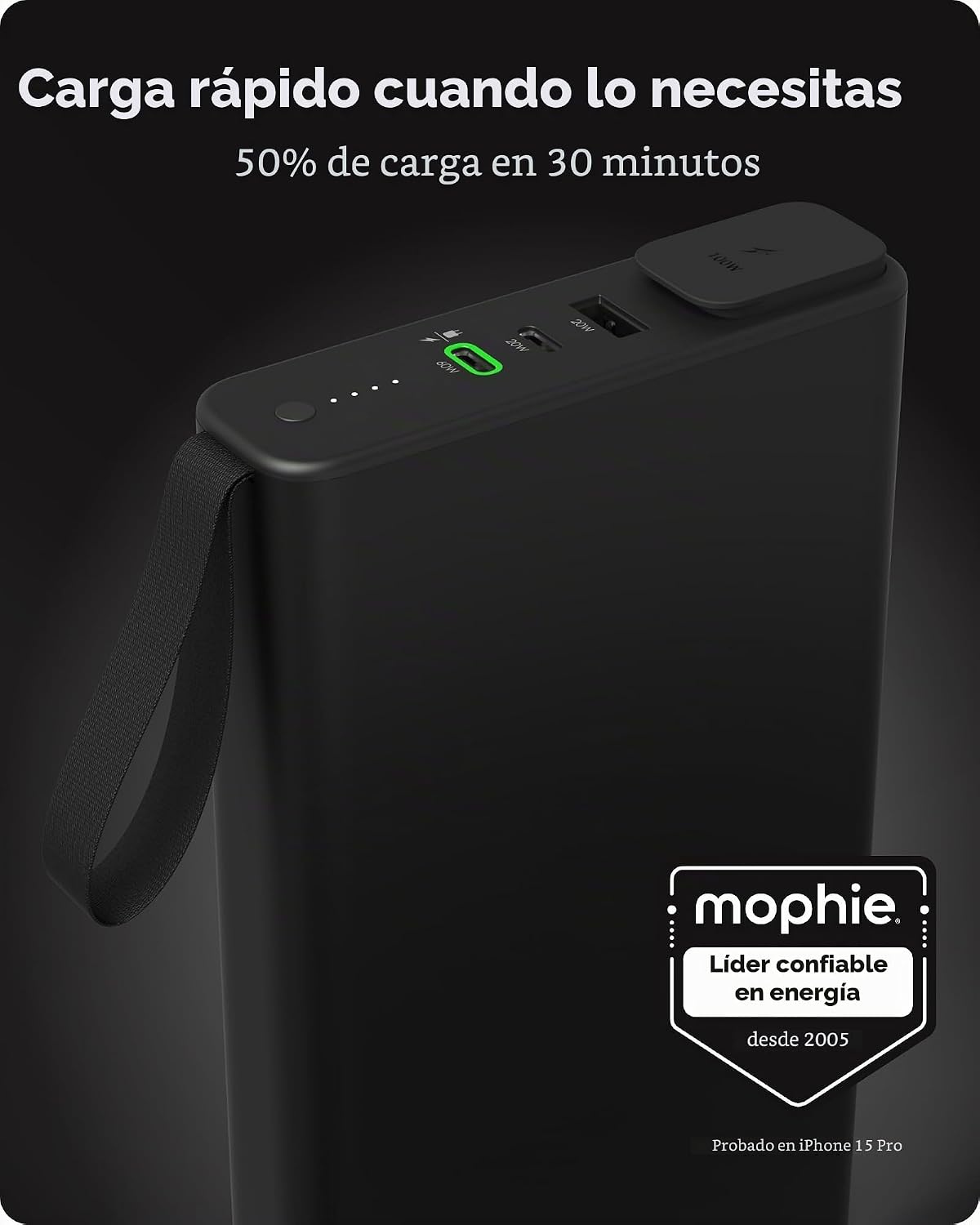 Mophie Powerstation pro AC (Gen 2) - Batería externa de 27,000 mAh
