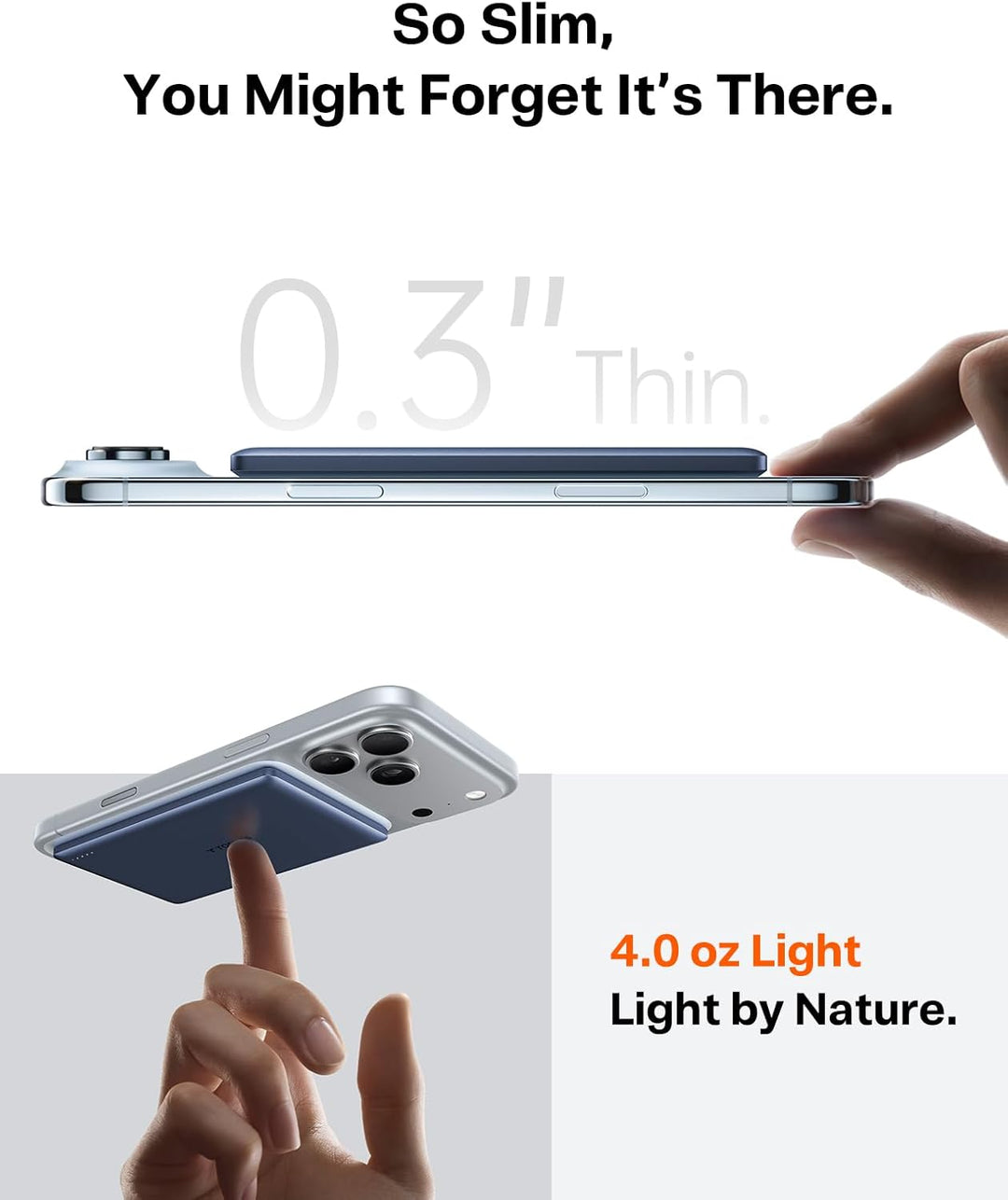 TORRAS MiniMag Power Bank, cargador portátil inalámbrico ultra delg...