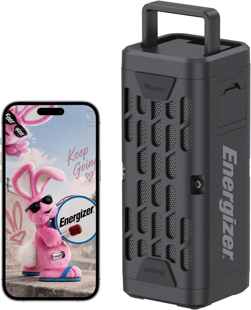 Energizer Altavoz Bluetooth portátil, magnético rugoso, impermeable