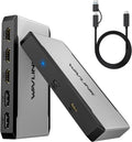 WAVLINK Adaptador USB C a triple monitor, compatible con Mac y Windows