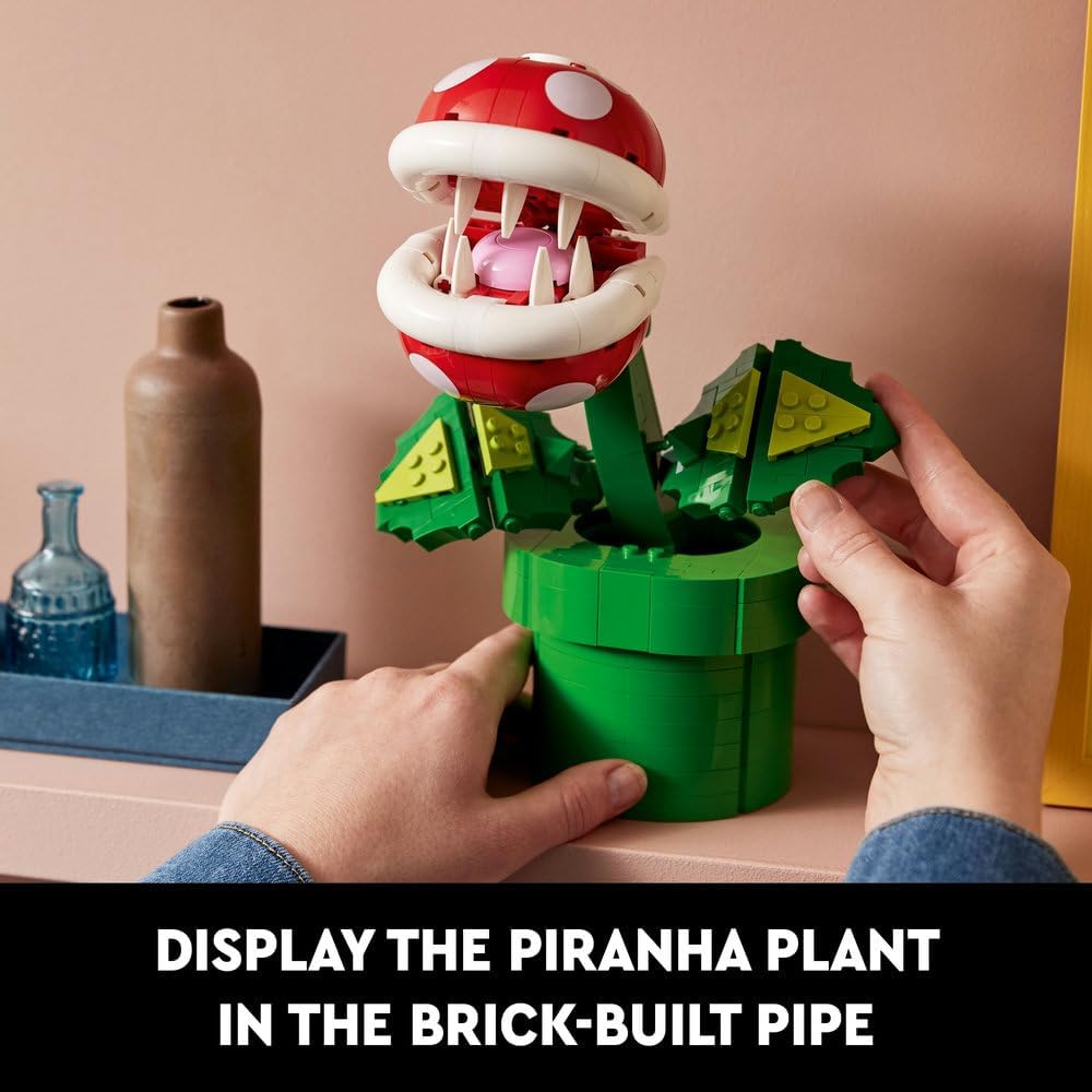 Lego 71426 Planta de piraña Super Mario, figura articulada con tubo...