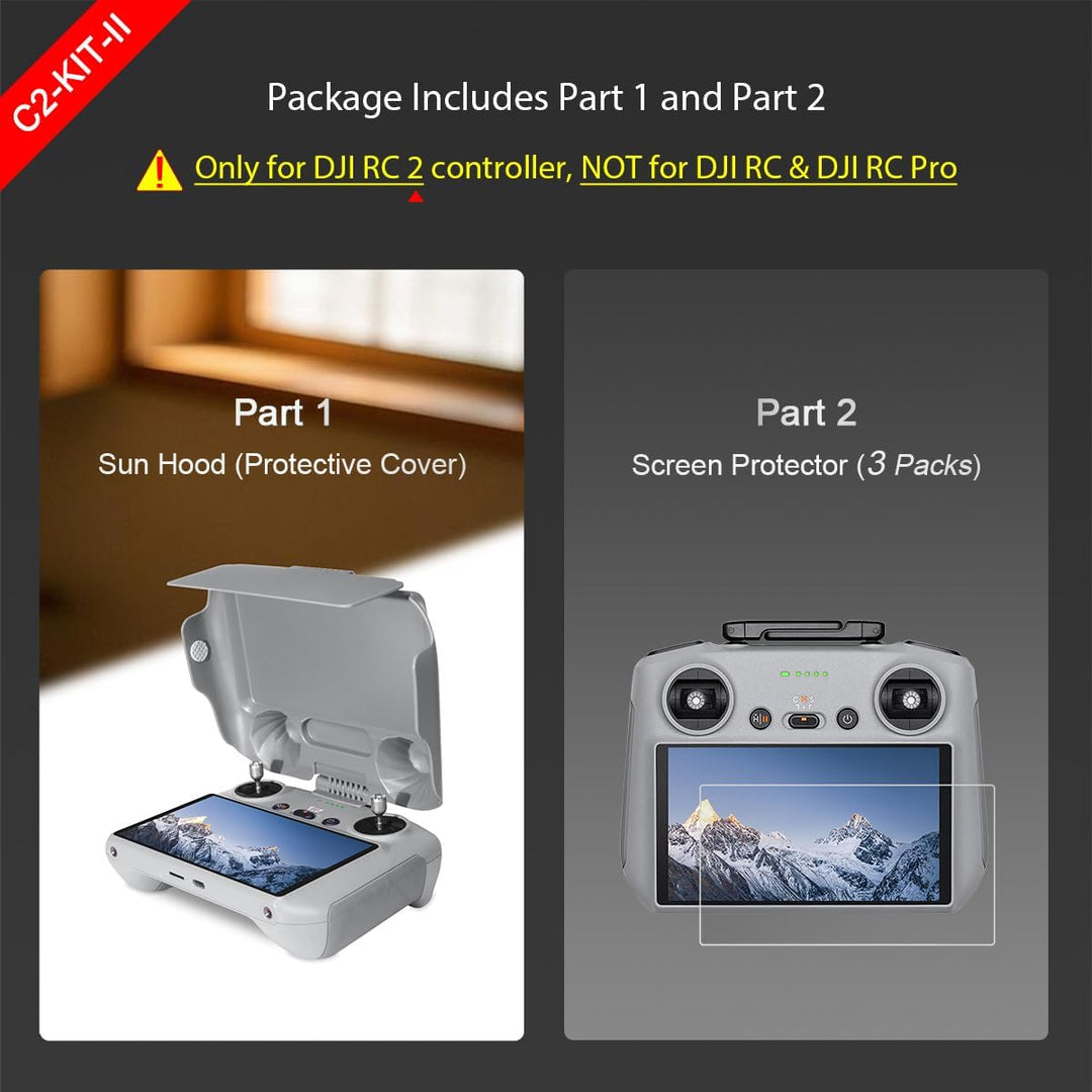 Arzroic Kit de Capucha Protectora Solar RC 2 con Protector de Panta...