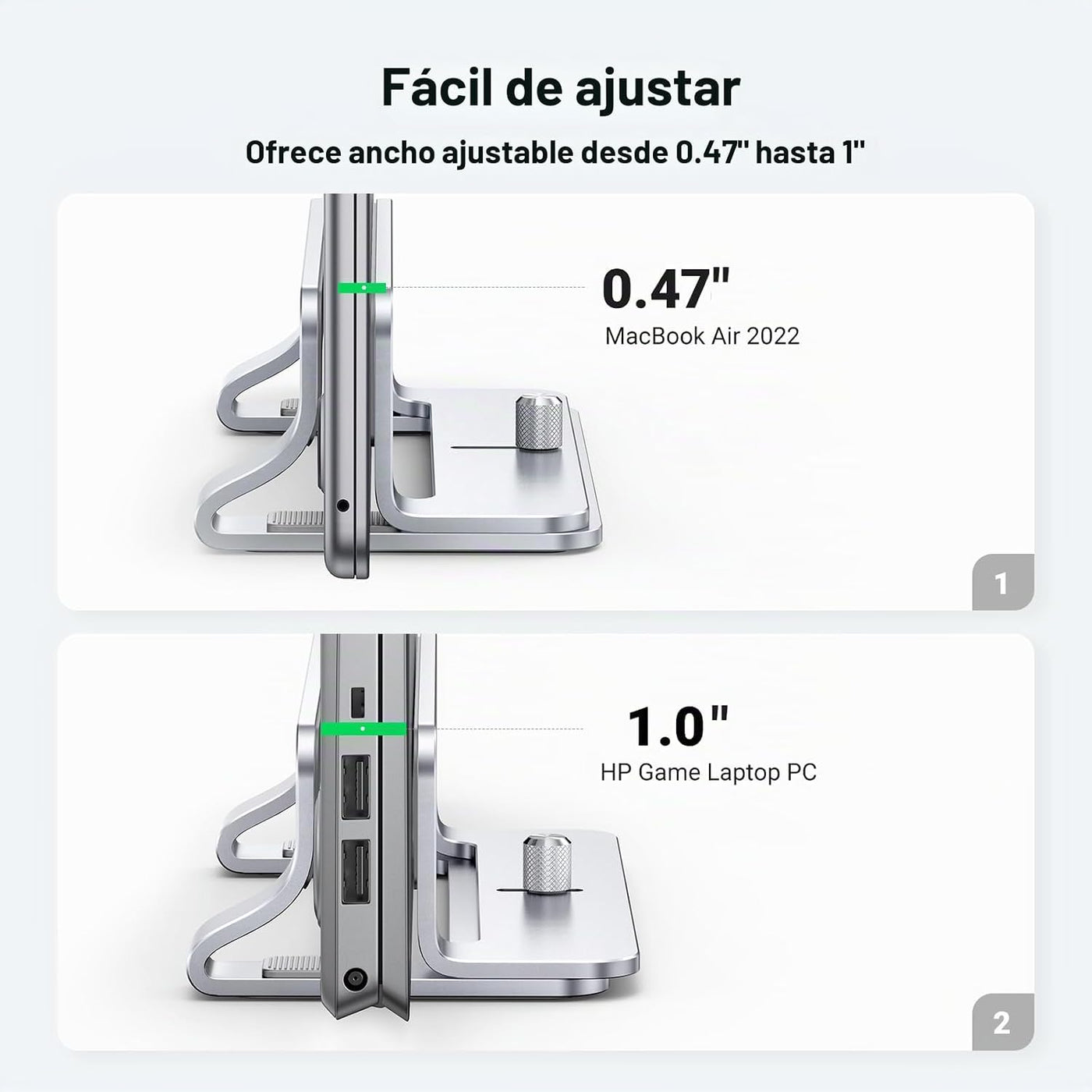 UGREEN Soporte vertical para computadora portátil para escritorio,...