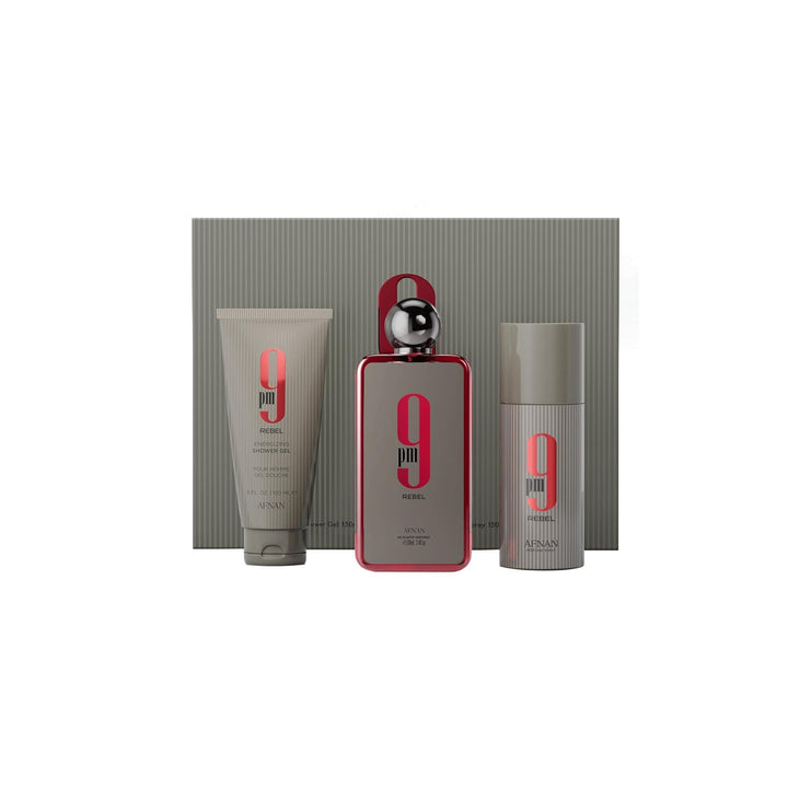 Afnan 9 PM Rebel - Set de regalo de perfume de lujo unisex \u2013 E...