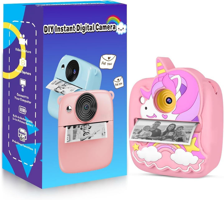 Cámara para niños con impresión instantánea, regalos de Navidad y c...