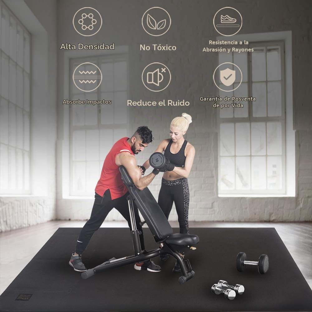GXMMAT Extra Large Exercise Mat 16'x6'/12'x6'/10'x6'/8'x6'(7mm)