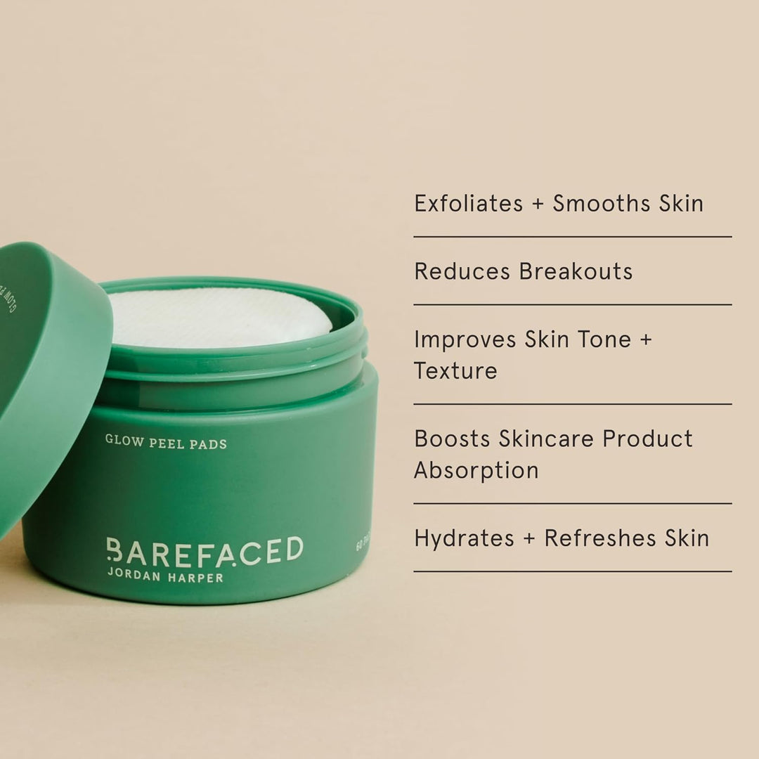 Barefaced Almohadillas Glow Peel (60 unidades) \u2013 Almohadillas...