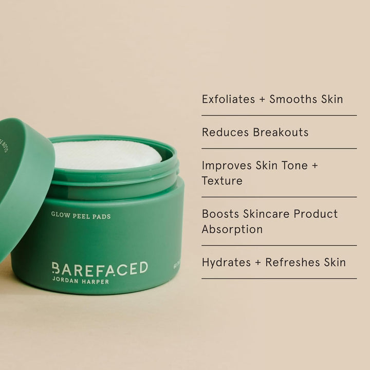 Barefaced Almohadillas Glow Peel (60 unidades) \u2013 Almohadillas...