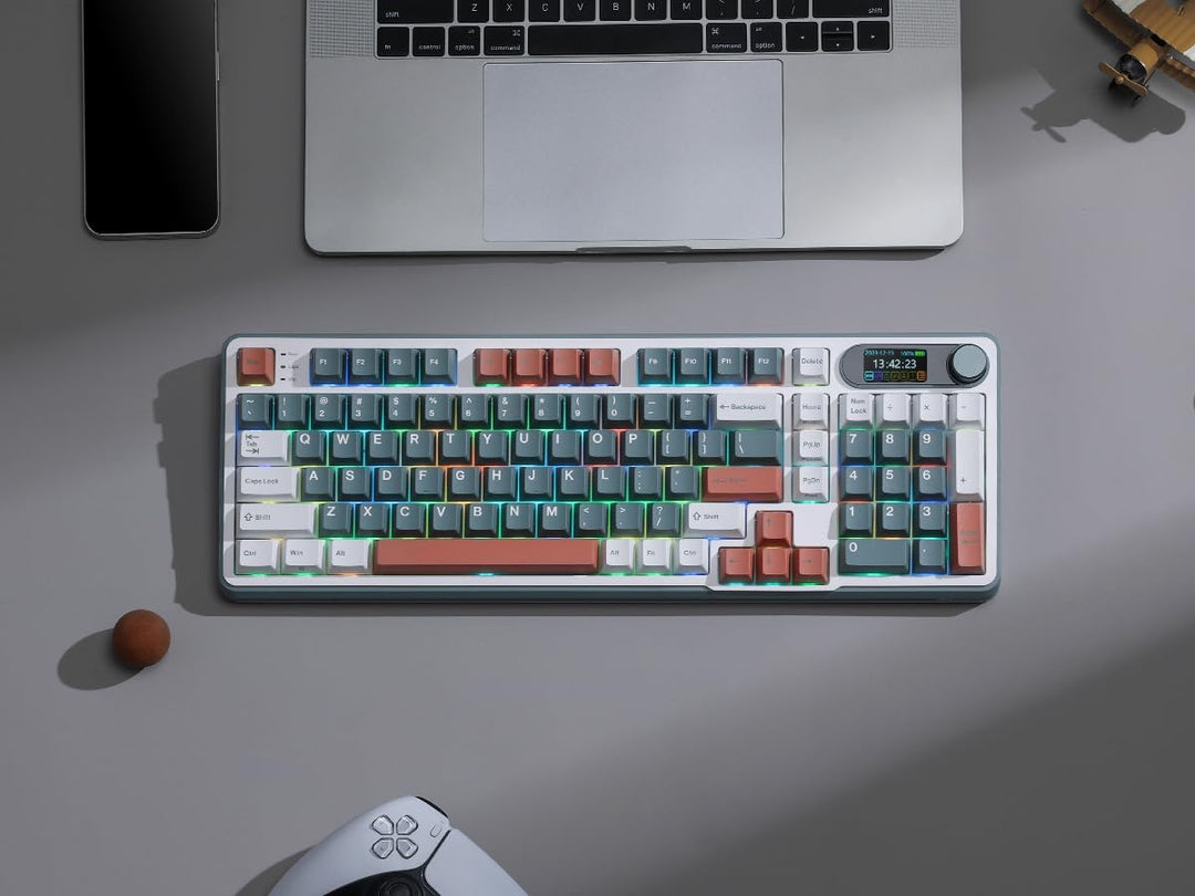 RK ROYAL KLUDGE S98 Teclado mecánico con pantalla inteligente y per...