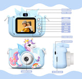 Cámara azul para niños y niñas, cámara de video digital HD 1080P co...